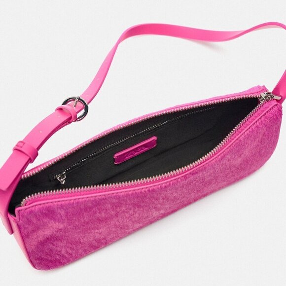 ZARA FAUX FUR LEATHER SHOULDER BAG - Picture 5 of 6